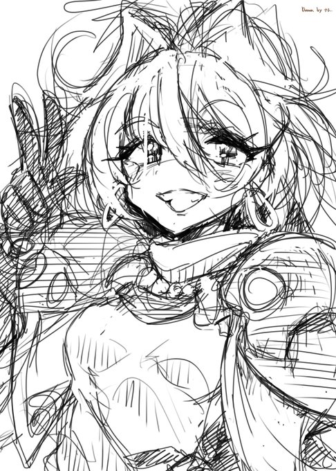 リナはにぱっと口開いてるイメージだったんですが何となく閉じました。歯が好きなので… 