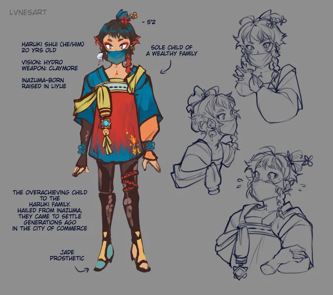 Only realized today that I never actually posted my OCs here... Oops#genshinimpact 