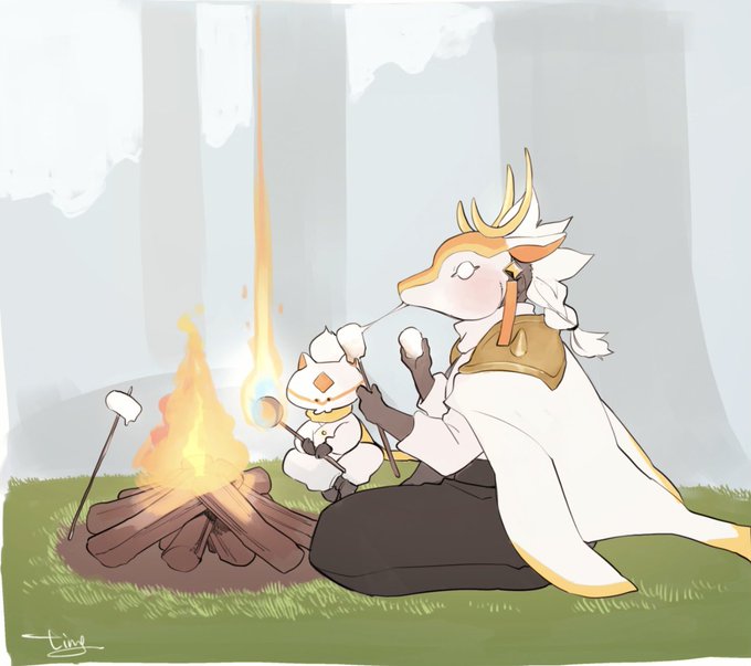 「campfire eating」 illustration images(Latest)
