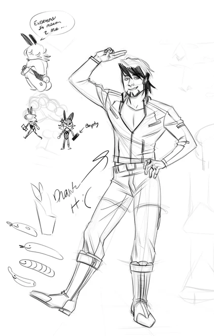 Here's the silly goofy guy we drew during stream!! Thursday will be another art stream starting at 7pm pacific! 
