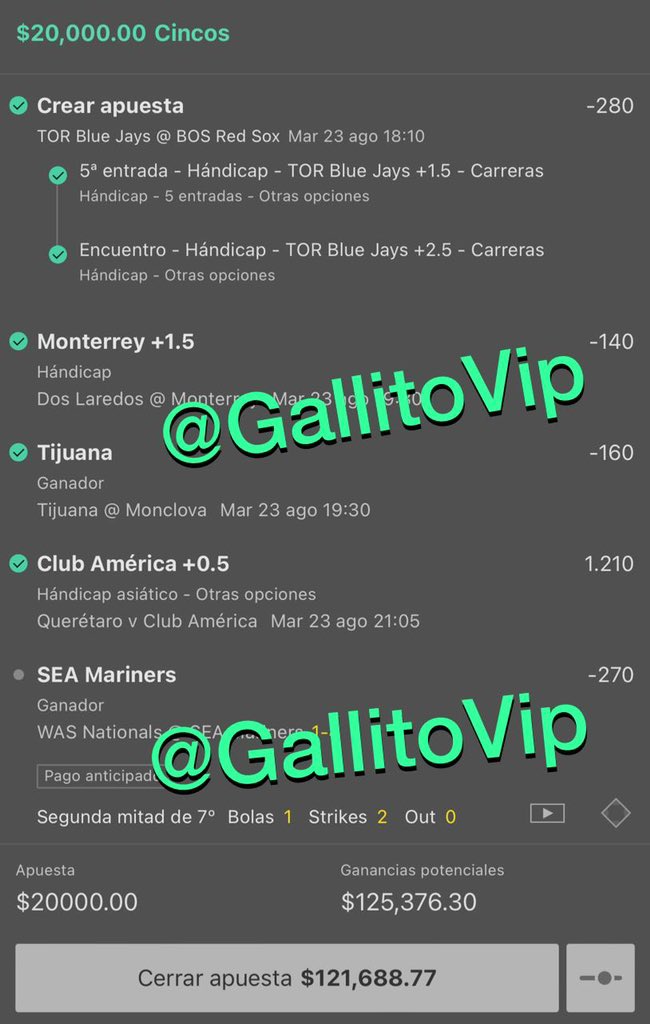 GallitoVip's tweet photo. PREMIUM PROMOCION 🚀

1300 por Agosto + Septiembre incluye un parley semanal 😎

Grupo para 30 personas, van a volar los lugares. 

Mándame mensaje aquí 👇🏻

https://t.co/O4h1RnbWtp https://t.co/aUwnAGN8RM