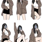 写真撮影時のポーズがこれで決まる!自撮り、他撮りで困った時に活用したいイラスト集!