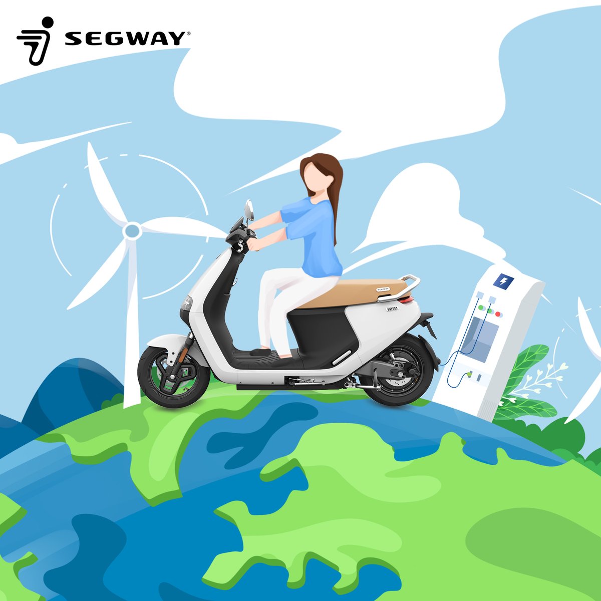 SegwayMotors's tweet photo. Electric scooters from Segway have the following advantages: 
Parking; 
Quiet;
It’s good for the environment; 
Improves spatial awareness; 
And it’s fun! 😎
#segway #electricscooter #segwayninebot #motor #besmartrideon #goelectric https://t.co/lGpr68VkL2