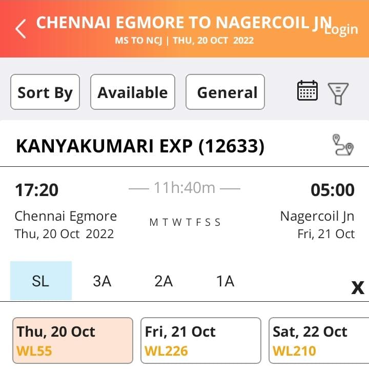 kulitturai's tweet photo. SBC-NCJ regretted on 22 oct, MS-south trains WL 200+ for oct 21, 22 &amp; 25. Sir @AshwiniVaishnaw Pls announce Diwali festival special trains in advance for benefit of pax @PMOIndia @raosaheboffice @GMSRailway @SWRRLY @TVC138 @TN_RailNews @office_murugan @annamalai_k @MRGandhiNGL https://t.co/xVENxXJsWe
