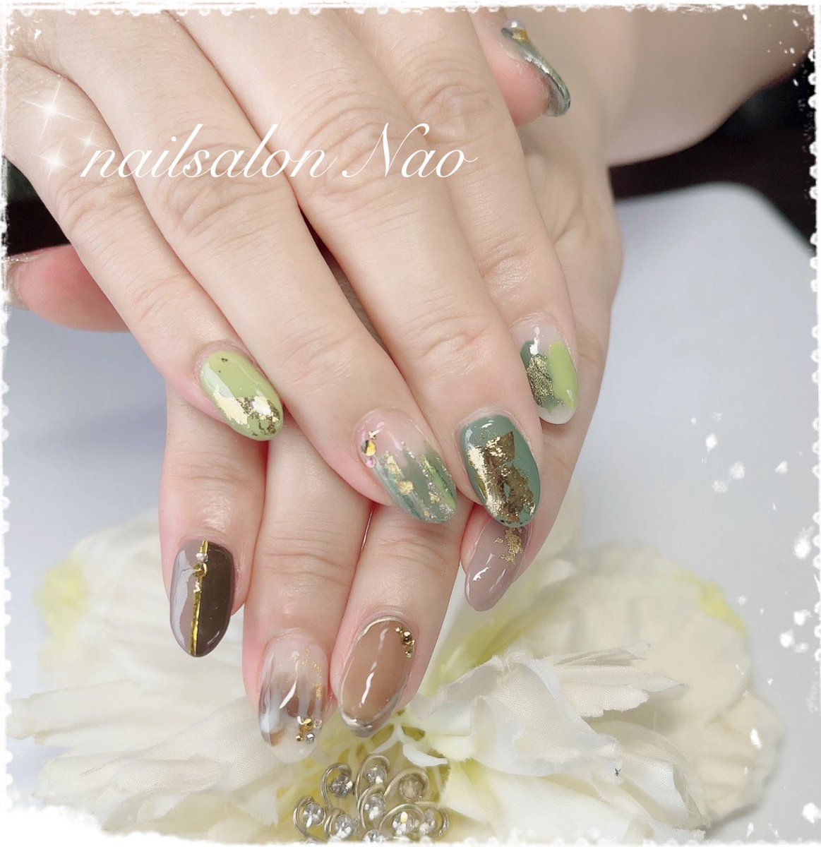 chiimomoricky's tweet photo. 毎月のお楽しみ
ネイルチェンジ💅

サーティワンアイスクリーム
イメージネイル💅
3Dアイスはなしで。
右→抹茶
左→ジャモカ https://t.co/7faTt2yguQ