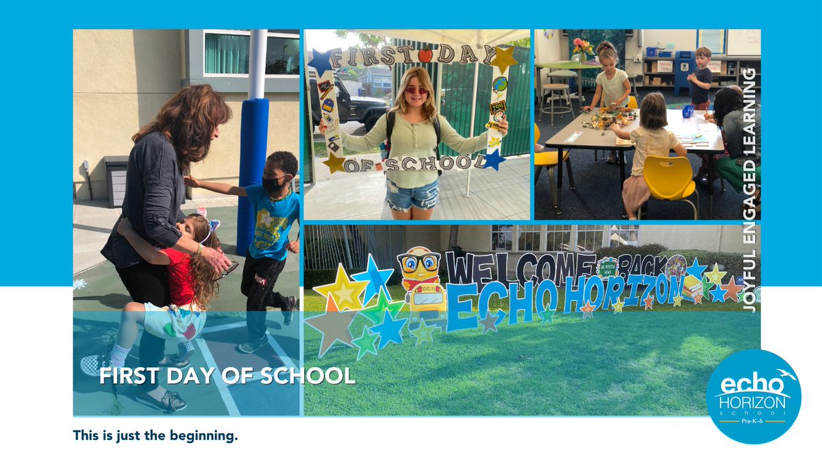 EchoHorizon's tweet photo. Happy #FirstDayofSchool! We kicked off our new school year with hugs, high fives, #community and #joyfulengagedlearning! In the classroom, our #scholars enjoyed morning meetings, getting to know their new teachers and some Project Based Learning. But this is just the beginning. https://t.co/X7VVFwFqXz