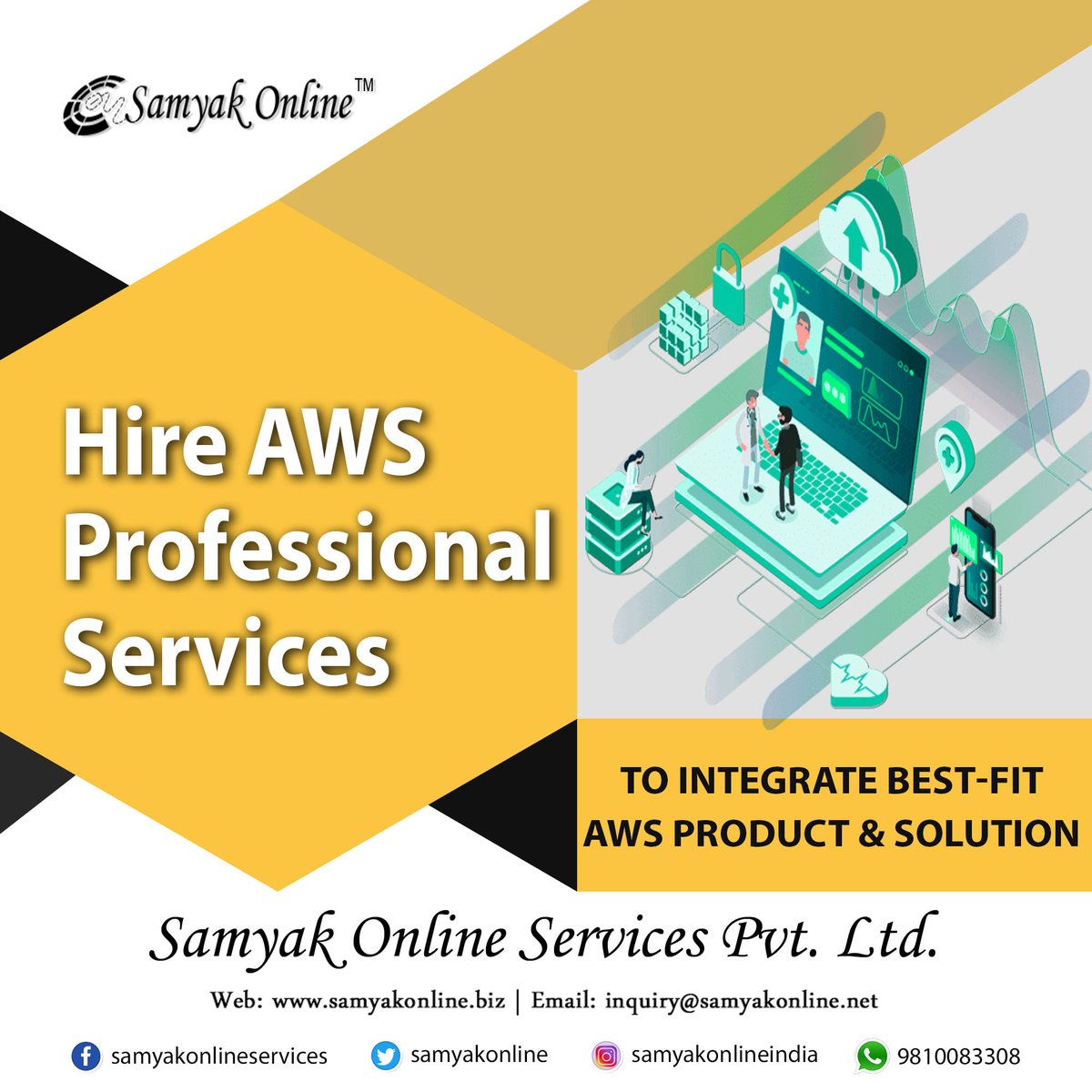 samyakonline's tweet photo. To find the trained, professional and experienced #AmazonWebServices (AWS) Provider in India, contact #SamyakOnline, India.

🌐 https://t.co/4ZYRUfeqHW
📞 919810083308

#AWS  #cloudcomputing #AmazonLightsail #AWSLightsail #AWSDeveloper #AESCloud #ServiceProviders #Follow https://t.co/QCCMJPlwbB