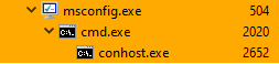 d4rksystem's tweet photo. Want to learn how a simple UAC bypass / priv elevation works? Start msconfig, go to Tools menu, select "Command Prompt", and click Launch. Depending on your system configuration, a shell will pop open as a child process of msconfig, with elevated privileges and higher integrity. https://t.co/afRmMD989r