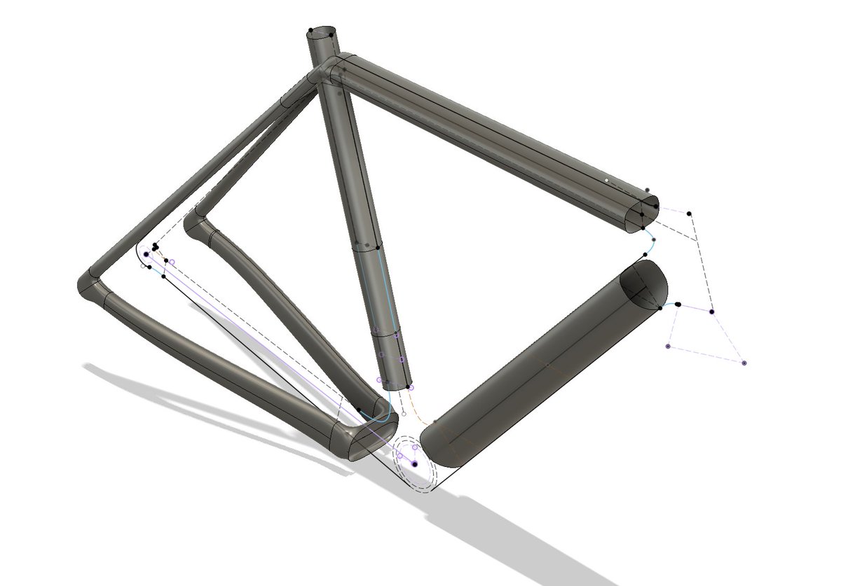 edfungus's tweet photo. The chainstay to bottom bracket connection was hard to make but I finally figured it out https://t.co/5GdpwVjAg0