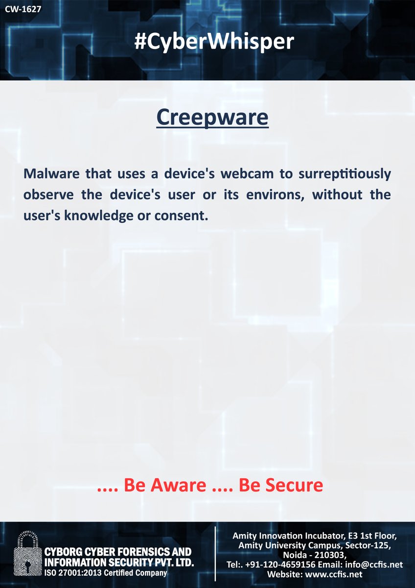 ccfis's tweet photo. #CyberWhisper #CyberSecurity #Creepware https://t.co/F8OmK1o5PE