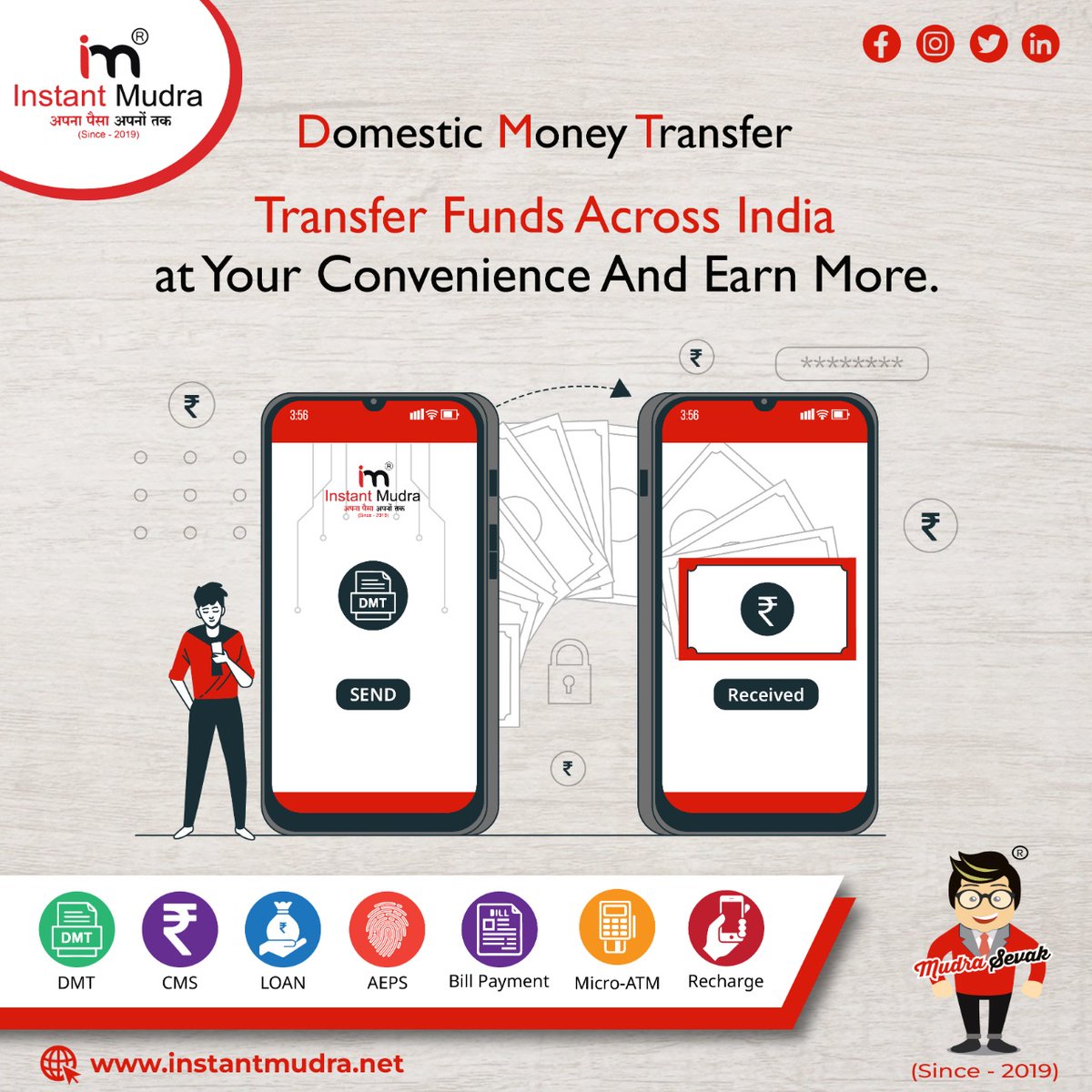 MudraInstant's tweet photo. #moneytransfer #bbps #billpay #matm #mpos #aeps #aadhaarpay #recharges #smartcollect #fintech #instantmudra... https://t.co/cHXbtXTBjk