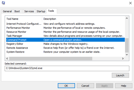 d4rksystem's tweet photo. Want to learn how a simple UAC bypass / priv elevation works? Start msconfig, go to Tools menu, select "Command Prompt", and click Launch. Depending on your system configuration, a shell will pop open as a child process of msconfig, with elevated privileges and higher integrity. https://t.co/afRmMD989r
