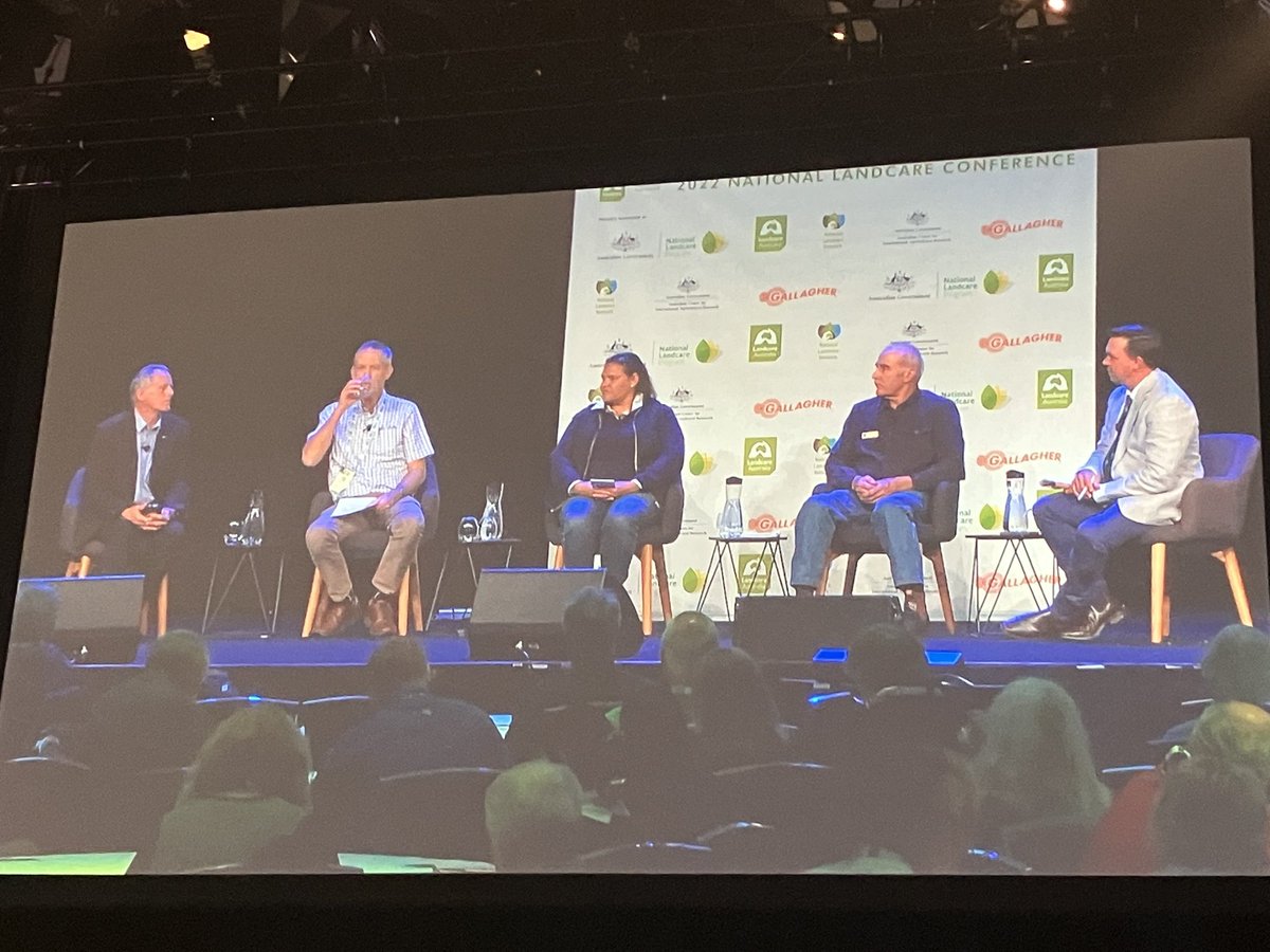 doughumann's tweet photo. The farming panel ⁦@LandcareAust⁩ #landcareconf22 https://t.co/l0oz1gqnTl