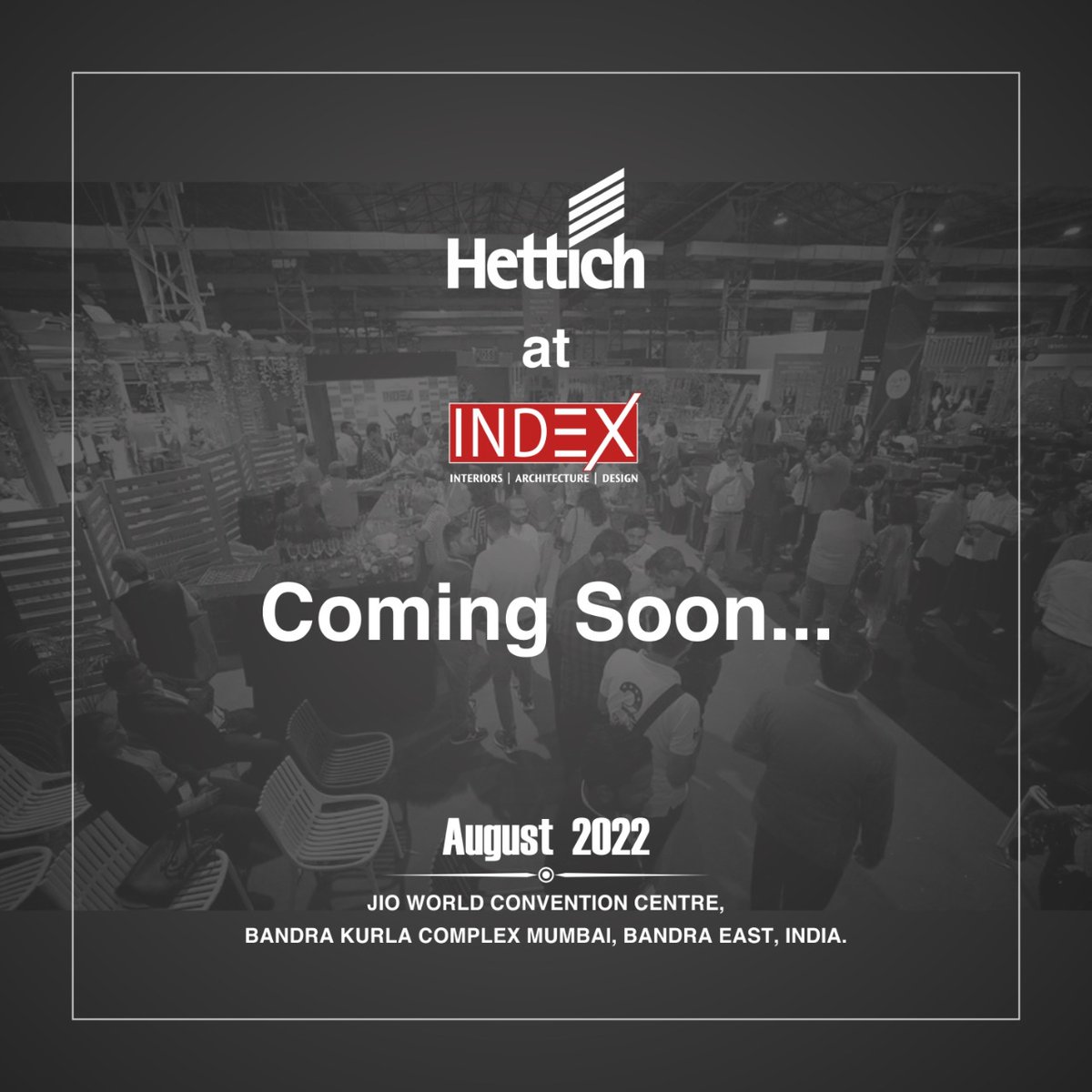HettichIndia's tweet photo. We are excited to announce the Hettich participation at Index Exhibition, Jio World Centre, Mumbai. Stay tuned for updates on one of the biggest shows and some innovative concepts for the furniture industry.
#furniturefittings #index2022 #hettich #exhibition2022 #HettichIndia https://t.co/zbsHXnZ43n