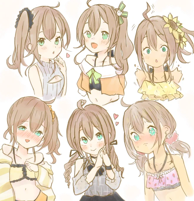 #みなさん去年の今頃はどんな絵描いてましたかこの辺かなまつりちゃんを描き始めた頃 