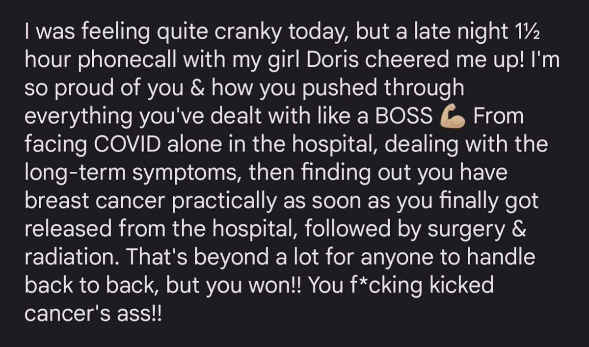 7iff_177ichelle's tweet photo. @dorisdoepel I love ya girl! Thanks for supporting me through my anxiety facing my upcoming surgery!
#FriendSupport 💝 https://t.co/xkKZCJA9AX
