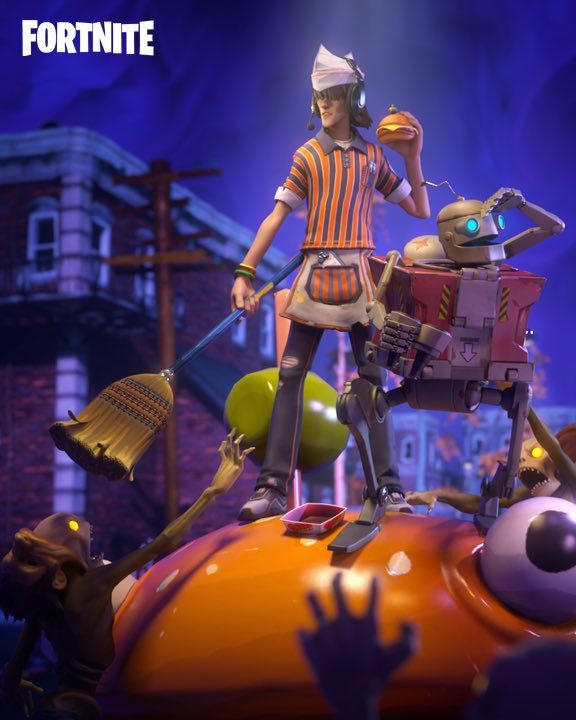 DamienHaas's tweet photo. New autographed poster has been added to my Streamily store! If you’re a fan of @FortniteGame (specifically Fortnite: Save the World), this one’s for you! Featuring two of my fave voices to do: Dennis and See-Bot!

Thanks to @purx124 for the rad artwork! 

https://t.co/vUJAJdjkxi https://t.co/45J64zwDzt