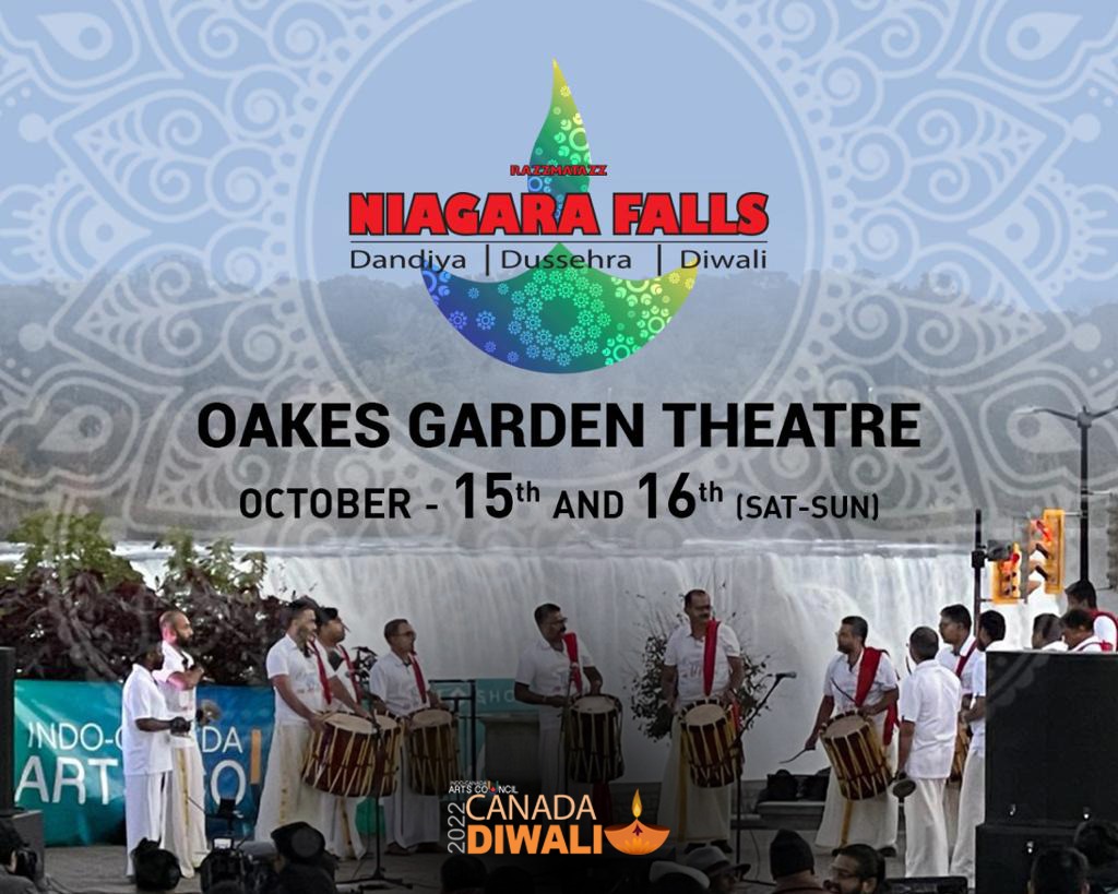 Canada Diwali presents Oakes Garden Theatre, that promises to be a major head turner with its line-up of music &amp; dance performance. Come, join us in this grand celebration!
.
.
.
#canadadiwali #diwalirazzmatazz #diwali #niagarafalls #dussehra #dandiya #celebration