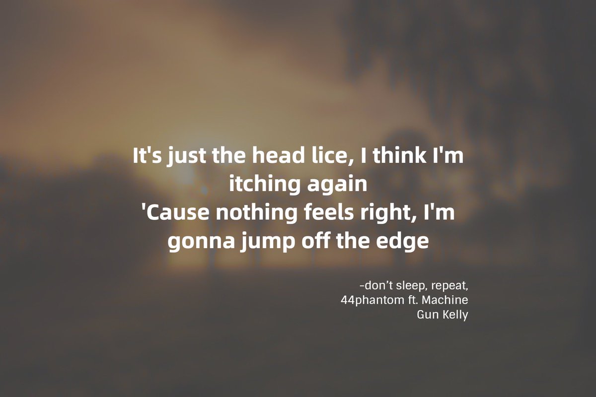 LukeWay8's tweet photo. -
[don’t sleep, repeat, 44phantom ft. Machine Gun Kelly]

Yeah, I keep running it through like I got nothing to lose.
是的，我一直在堅持，就像我沒有什麼可失去的一樣。
-
#nostorynomusic #44phantom #dontsleeprepeat #MachineGunKelly #MGK #機關槍凱利 #別睡 #重新來過 #沒什麼可失去 https://t.co/6f01neStHM