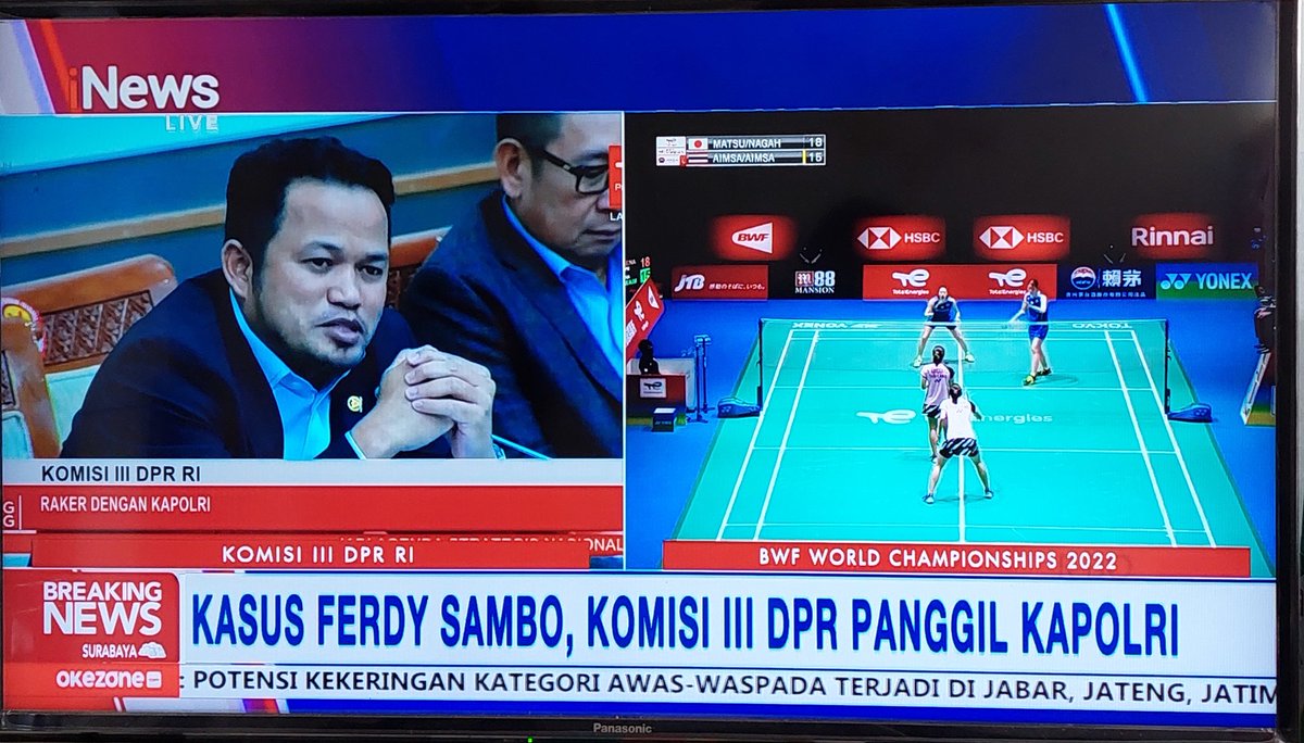notsogrumpy's tweet photo. POV : you are watching badminton WORLD CHAMPIONSHIPS from i news https://t.co/YvQqTlTeP6