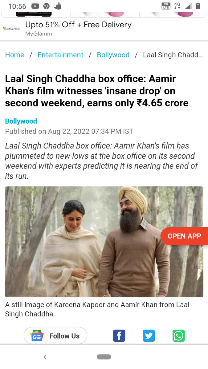 & The trend #BoycottLalSinghChaddha is turned in Real😂🥳
We all fullfill her wish with Pomp 
SSR Reason4 Bollywood Demise