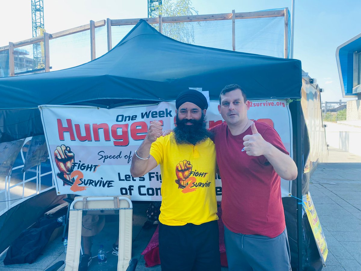 Fight2Survive22's tweet photo. Support from the locals during the Hunger Strike -Phase 1. https://t.co/ufSZKe6bxv