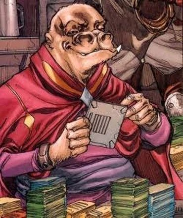 Fun fact: In the KOTOR era, Republic tax evaders in the Taris Penitentiary were held in the Marn Hierogryph “Cash is King” Wing, so named after the Snivvian became its first guest after laundering kickbacks from its construction.