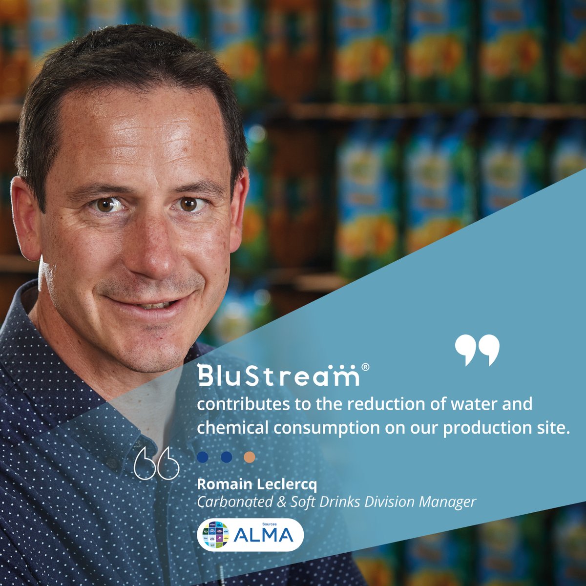 serac_group's tweet photo. Romain LECLERCQ, at Sources ALMA , explains how he reduced water &amp; chemical consumption on his production site thanks to the #BluStream® cap module. ***** Upcoming video testimonial *****

Visit us at @drinktec in Hall B5 Booth 360. https://t.co/W3qElqGwEE