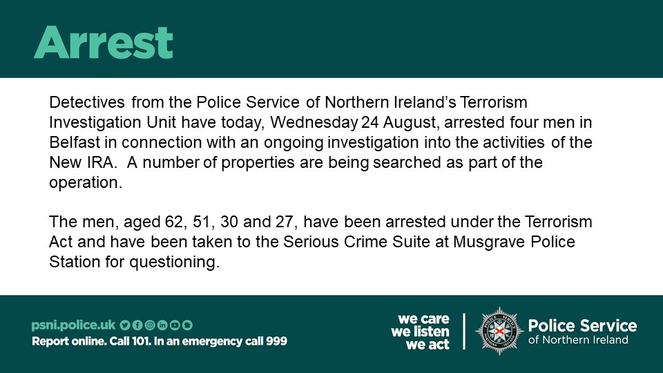 PoliceServiceNI tweet picture