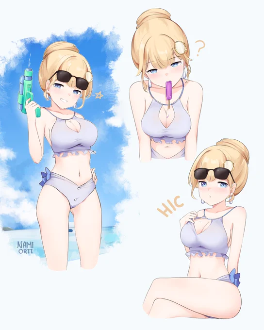 detective and a swimsuit#AmeliaRT 