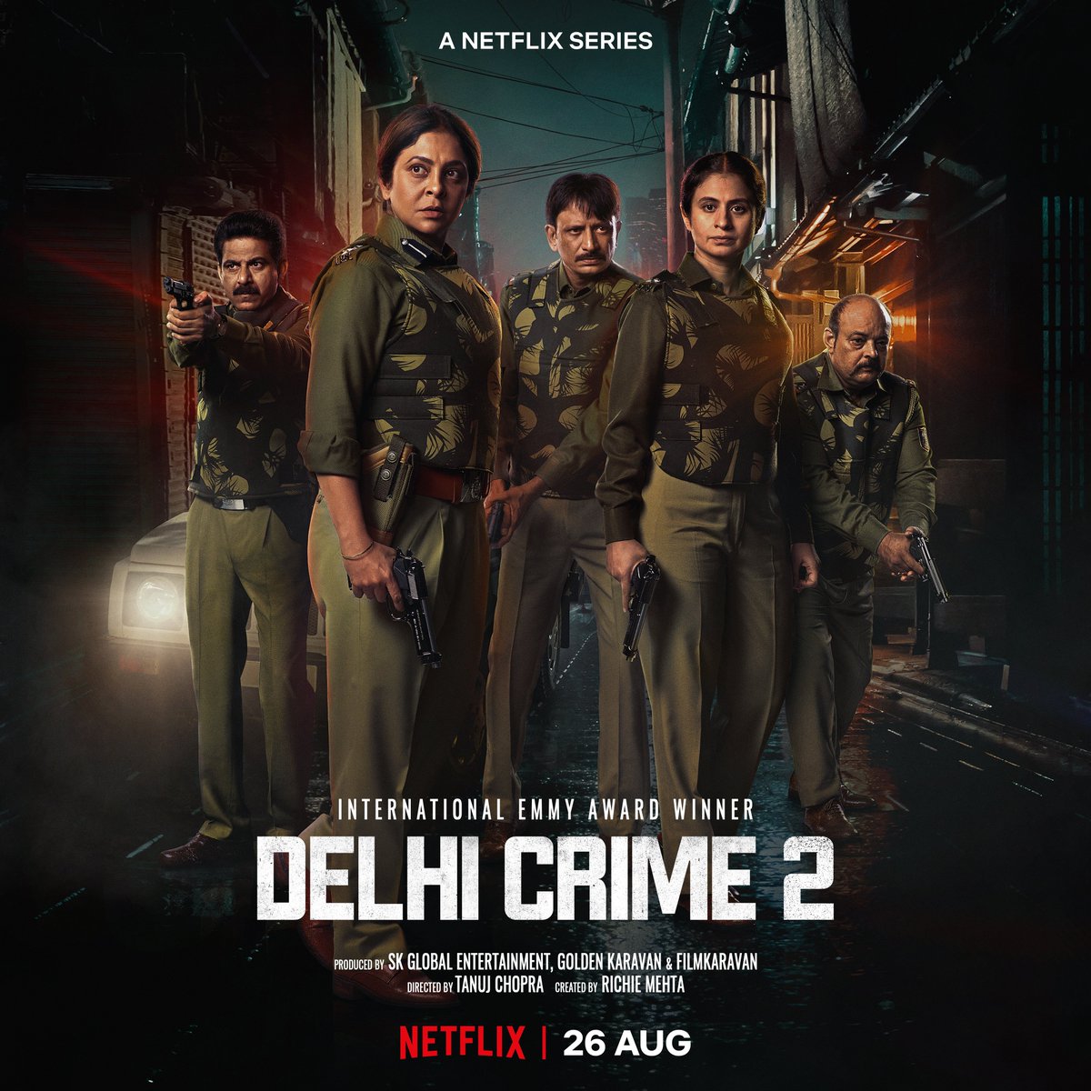 A rise in crimes in the capital and a squad’s efforts to curb it. #DelhiCrimeSeason2 arrives on 26th August.