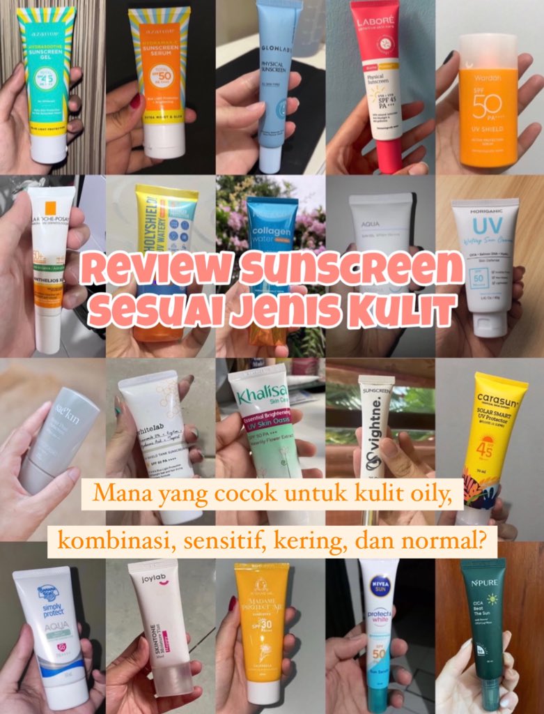 Bestiewajibtau's tweet photo. Racun Sunscreen Sesuai Jenis Kulit ✨

-A Thread - https://t.co/lfvXf8ZfQP