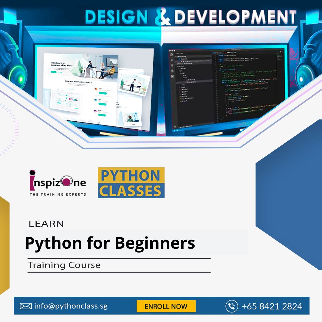 pythonclasssg's tweet image. Python Course for Beginners Singapore - Code Like a Professionals
Get a FREE Demo Now!👇
📞+65 84212824 or Visit: bit.ly/3wrdLxX
Our #pythoncourse for beginners singapore allows you to learn the fundamentals of #python programming, variables, data types, and functions.