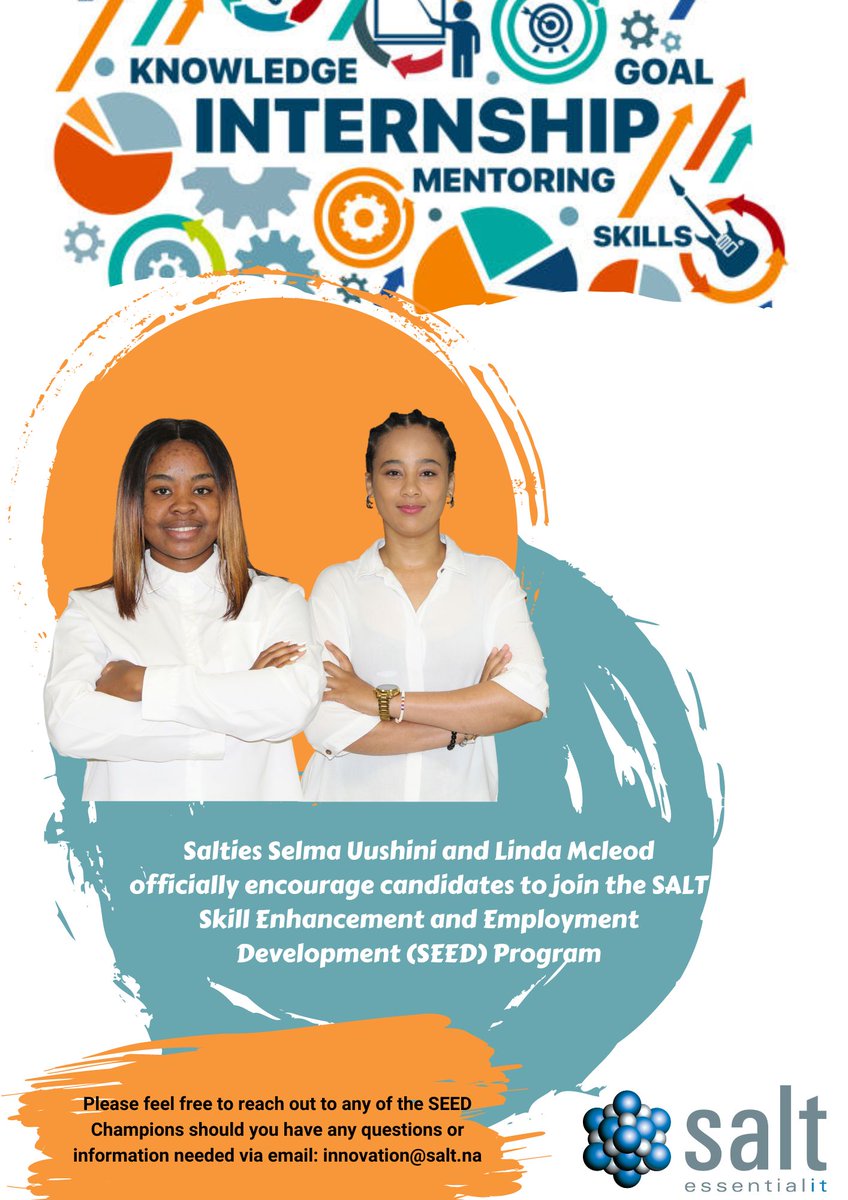 Join the Salties SEED Champions <a href="/SelmaNelly_24/">SelmaNelly</a>  and <a href="/LatoyaLLL/">Linda McLeod</a>  for this great opportunity to develop and refine your skills.
#internship2022 #Saltseed