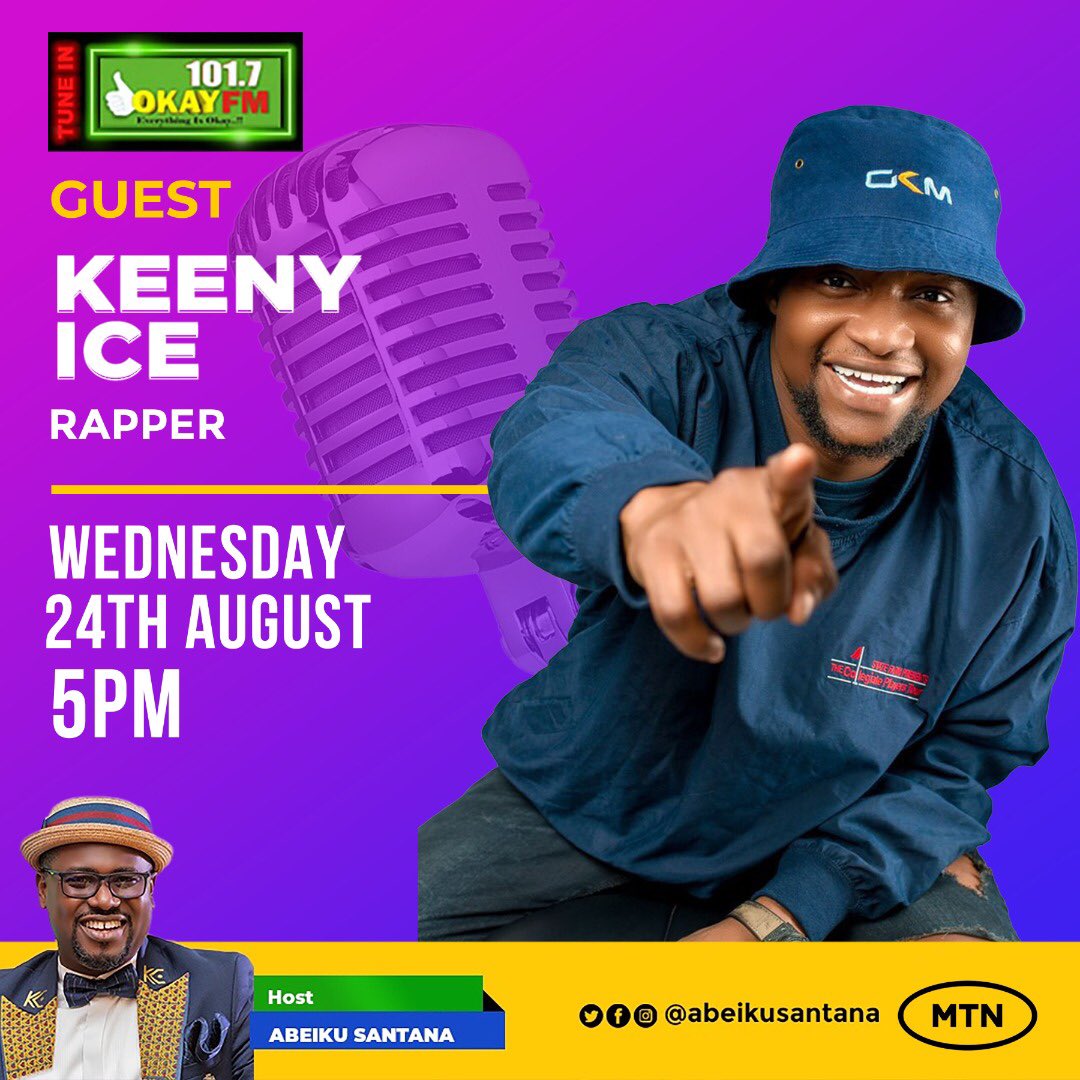 iamfluud's tweet photo. @KeenyIce joins @AbeikuSantana on @Okay1017fm to dissect his #SoundCheckEp and many other things your don’t know about. Kindly do tune in to catch the conversation.
#FLUUD https://t.co/97e4K05wOg