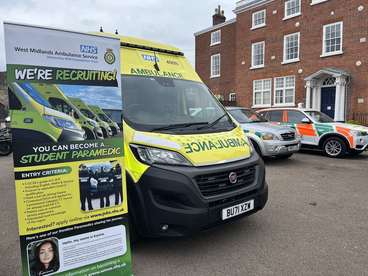 If you want to apply for a #StudentParamedic role, but want more information like

🚑Entry requirements
🚑About WMAS
🚑Life as a student paramedic
🚑How to apply

Head to wmascareers.uk