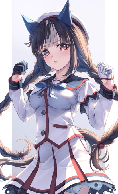 ゲートインポーズが可愛いホッコータルマエちゃん(二枚目は可愛い顔でアップver) #ホッコータルマエ  #ウマ娘 