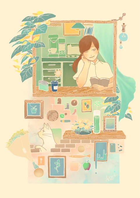 #8月の終わりにあなたの作品見せてください絵を描いてます 