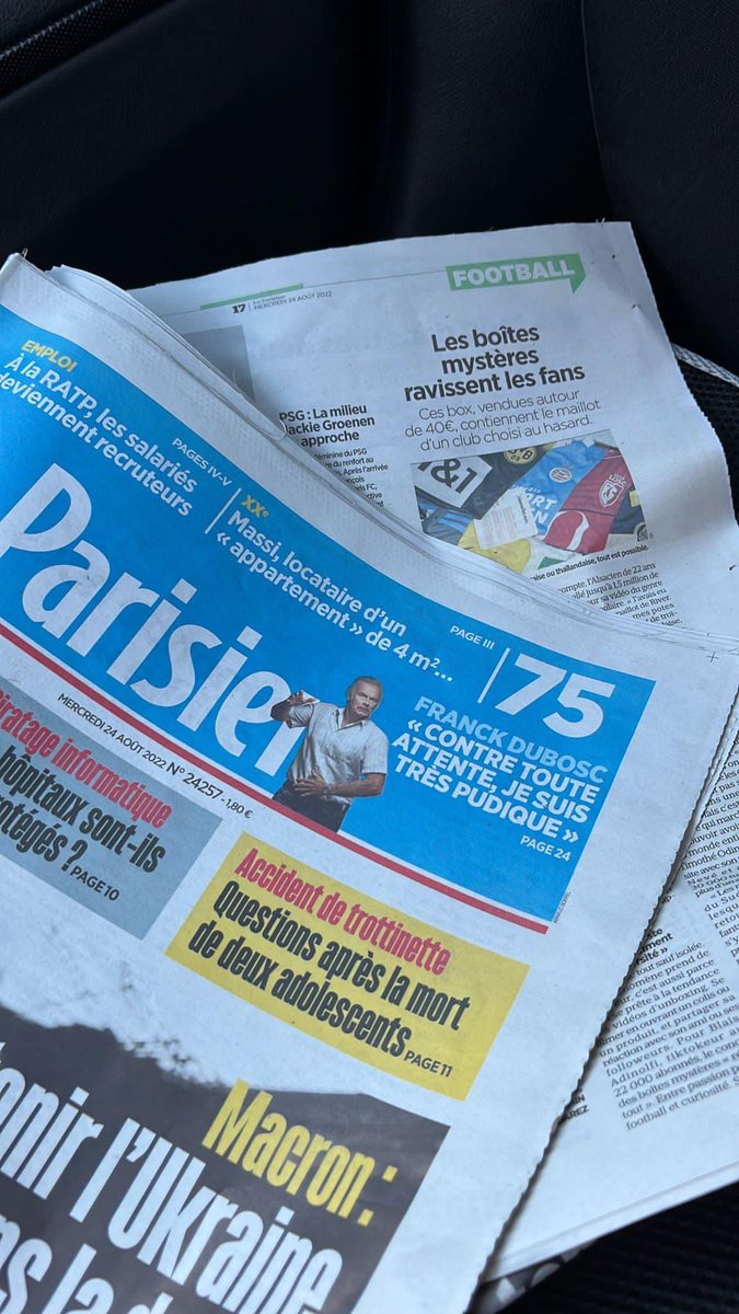 Unbonmaillot's tweet photo. Allez vite acheter le journal du jour, vous y trouverez un article sympa sur lebonmaillot 😬👕! Merci à vous
@le_Parisien @parisienspo_idf https://t.co/n4ArsJdyqa