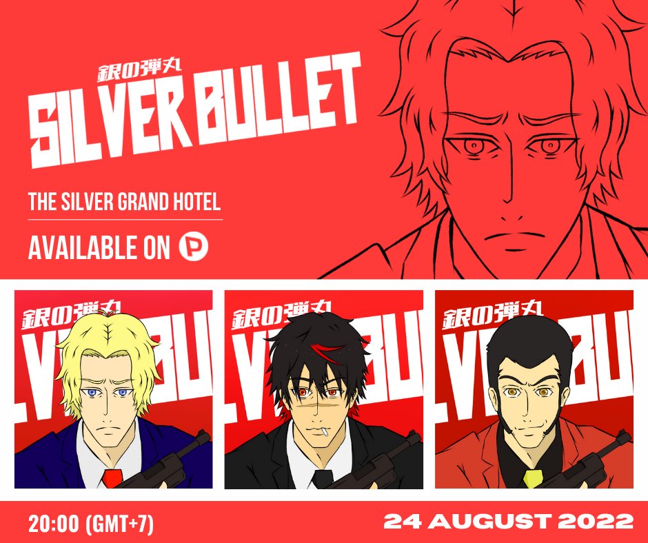 🔥🔥New Drop🔥🔥
Silver Bullet Collection
⏰️ 24 August 2022 (20:00 GMT+7)

Paras : paras.id/bosillusion.ne…
Discord : discord.gg/dXAkZN8Zvn

#NFTdrops #nft #nftart #NFTcollections #NFTTHAILAND #NFTThaicommunity #Paras #NEARProtocol