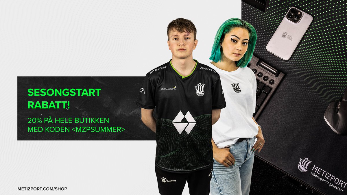 🇳🇴 Vi feirer sesongstart i Telialigaen med TILBUD på vår nettbutikk! Bruker du koden <MZPSUMMER> ved check-out kan du handle alle våre produkter med 20% rabatt! TILBUDET VARER UT AUGUST! metizport.com/shop