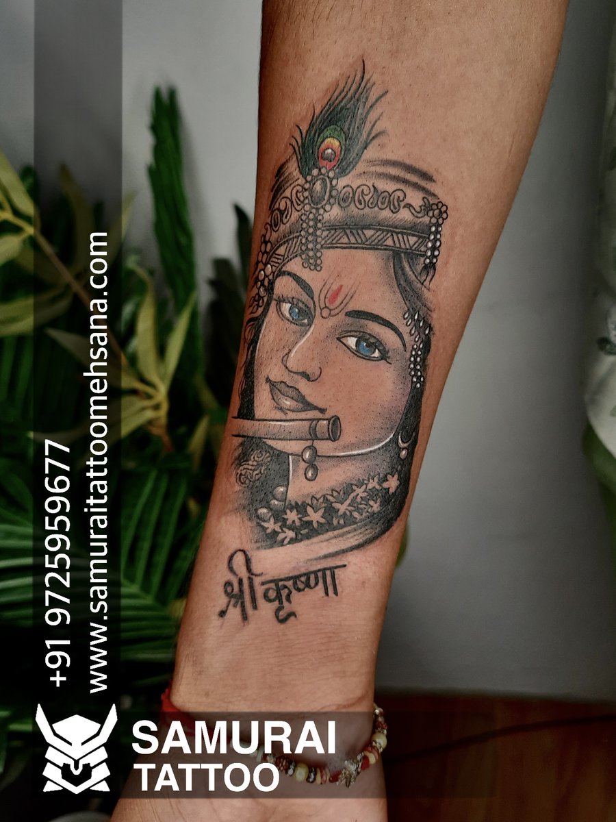 Realistic Lord Vishnu & Krishna Tattoo Lord Krishna is the Purna Avatar of  Lord Vishnu.Purna avatar means the God is same but in a… | Instagram