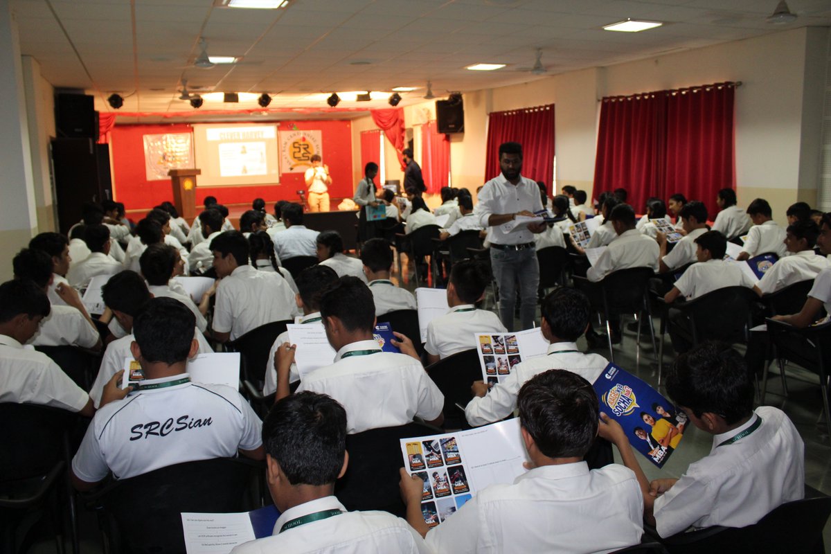 shriramindore's tweet image. At Shri Ram Centennial School, we believe in continuously upgrading students by providing new opportunities to challenge themselves and learn real-world concepts. For this, the School along with Clever Harvey organized an orientation program and engaged the students #srcsindore