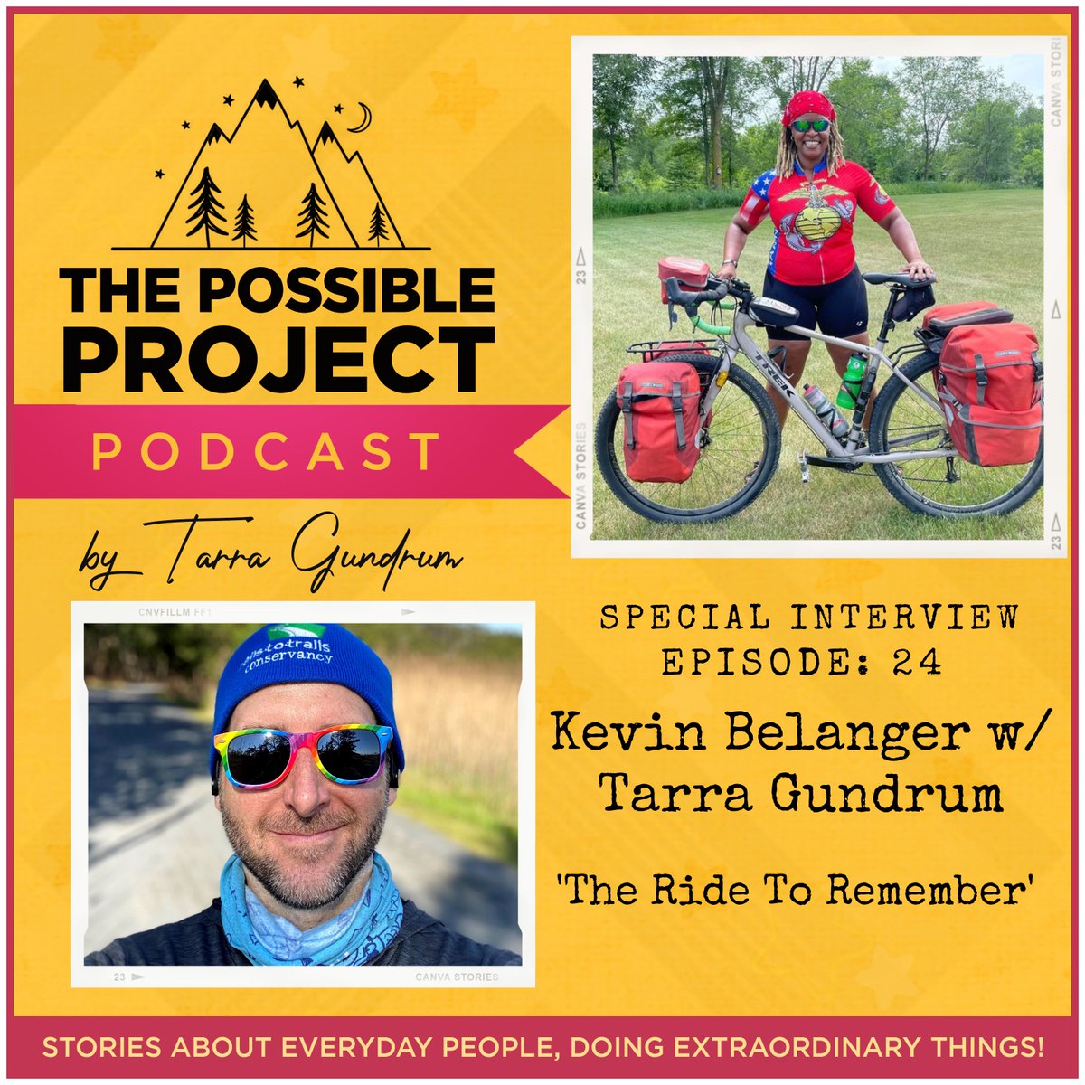 possiblepodlove's tweet photo. ✨NEW EPISODE  ✨
🎧Episode 24: Special interview episode. We will talk all about #TheRideToRemember  &amp; why I  ride! 
👇👇Episode: https://t.co/E6hv7fqDqv
#Bikeadventure  #biketouring #diversity #ownyourspace #adventure #bikelikeagirl #semperfi #soloadventure #bikingforacause https://t.co/li7Tl8aIy7