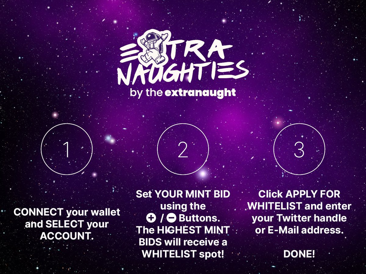 extranaughties's tweet photo. This is how you get on the #whitelist queue! #nftproject #wl https://t.co/SiU1MdUV8n
