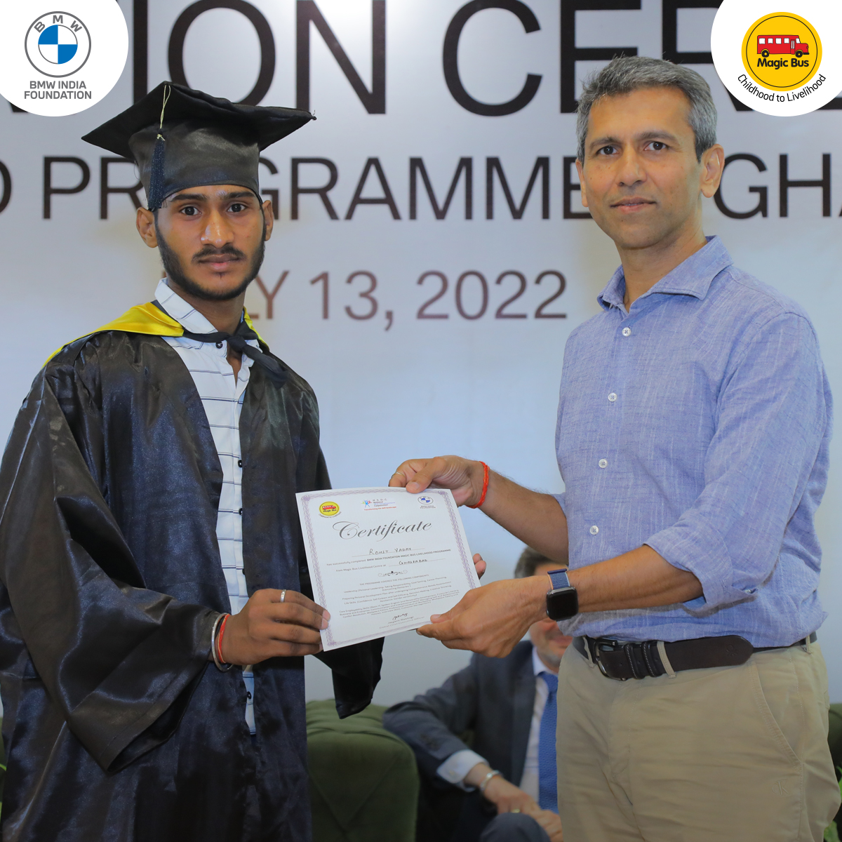 MagicBusIndia's tweet photo. #MagicBus and BMW India Foundation celebrated the graduation ceremony of youth from the #LivelihoodProgramme in Ghaziabad. We thank Manfred Grunert (Regional Head Asia Pacific, India β Communications & Govt Affairs) for presenting certificates & awards.
@bmwindia #BMWGroupIndia https://t.co/0RcJhBl5xP