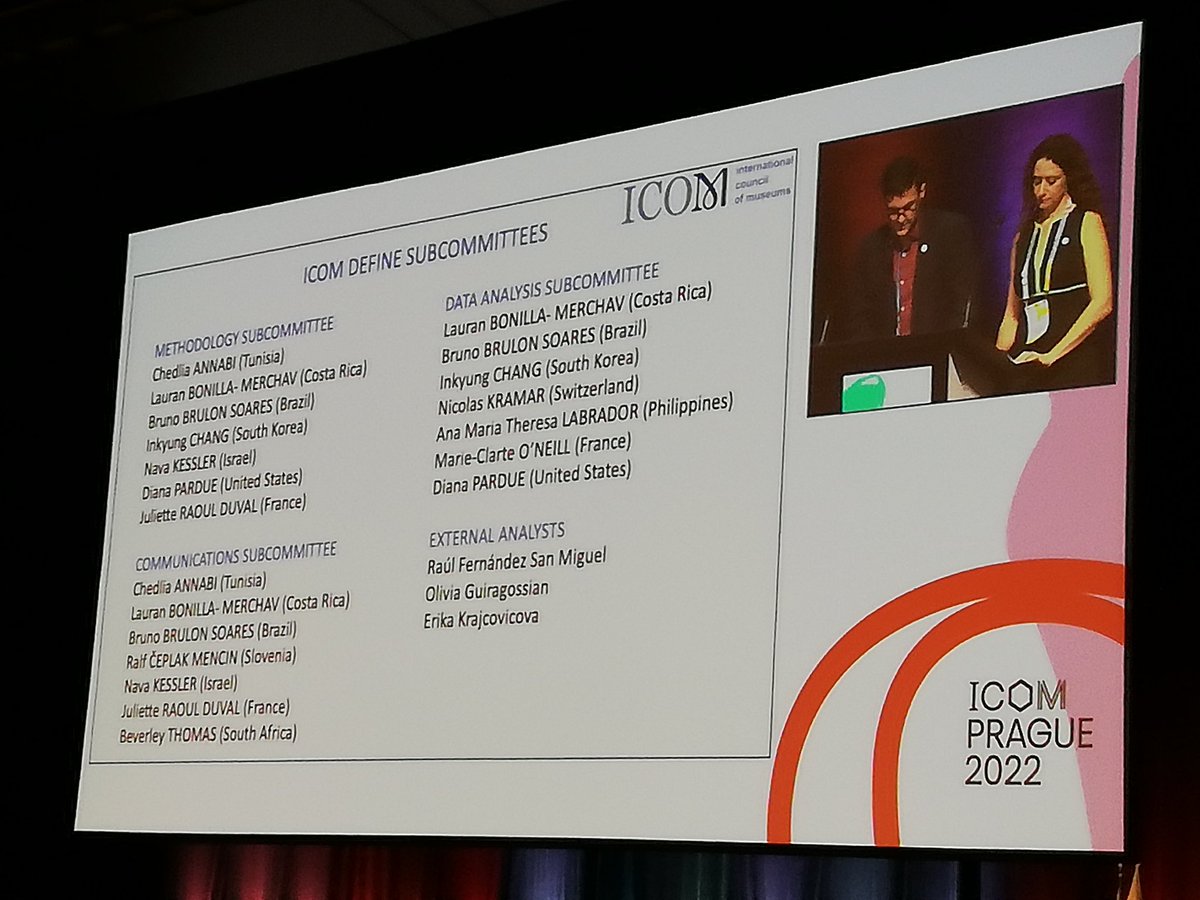 MichelRougerMR's tweet photo. @BrulonB et Lauran présentent les membres du comité #ICOMDEFINE et la méthodologie de travail notamment en créant des sous groupes thématiques. 
#ICOMPrague2022 https://t.co/AFEDCn45L2