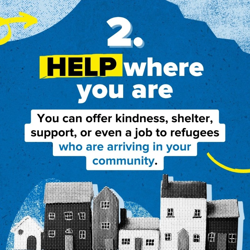 Refugees's tweet photo. The war in Ukraine began 6 months ago and has left millions displaced.

Stand with people forced to flee their homes and everyone affected. 

Here are 5 ways you can help.