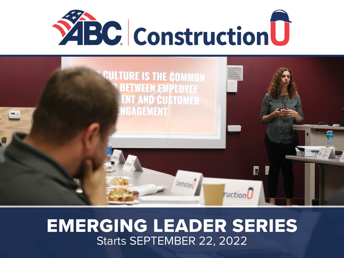 ABCofWisconsin's tweet photo. Don't forget to register! The Construction U Emerging Leader program consists of 12 sessions beginning September 22, 2022. Learn more:  https://t.co/DVVNW3fZte https://t.co/7zsfus04QL
