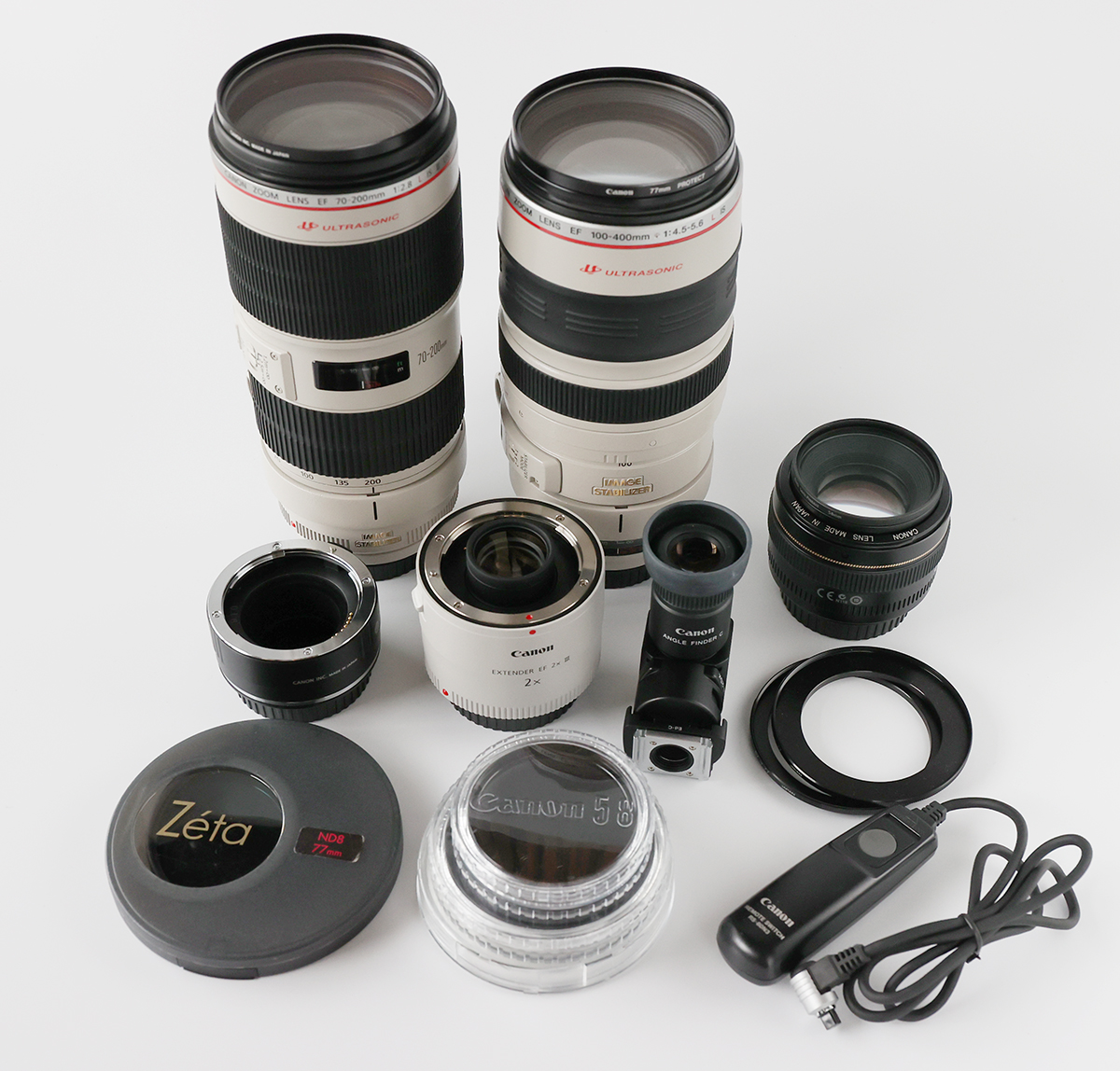tsuzinoya's tweet photo. 【新規入荷情報】
Canon社のレンズ等を色々と買取させていただきました。Canon EF100-400mm F4.5-5.6L IS USM、EF70-200ｍｍ F2.8L IS Ⅱ USM、Extender EF2 x Ⅲほか、大切に使われていたようで光学系が極上品のものばかりです。軽くクリーニングを施し少しずつ販売してまいります。 https://t.co/s1mtkUPvGh